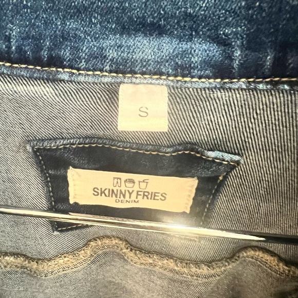 Skinny Fries Denim Jacket with Copper Buttons - Picture 2 of 5